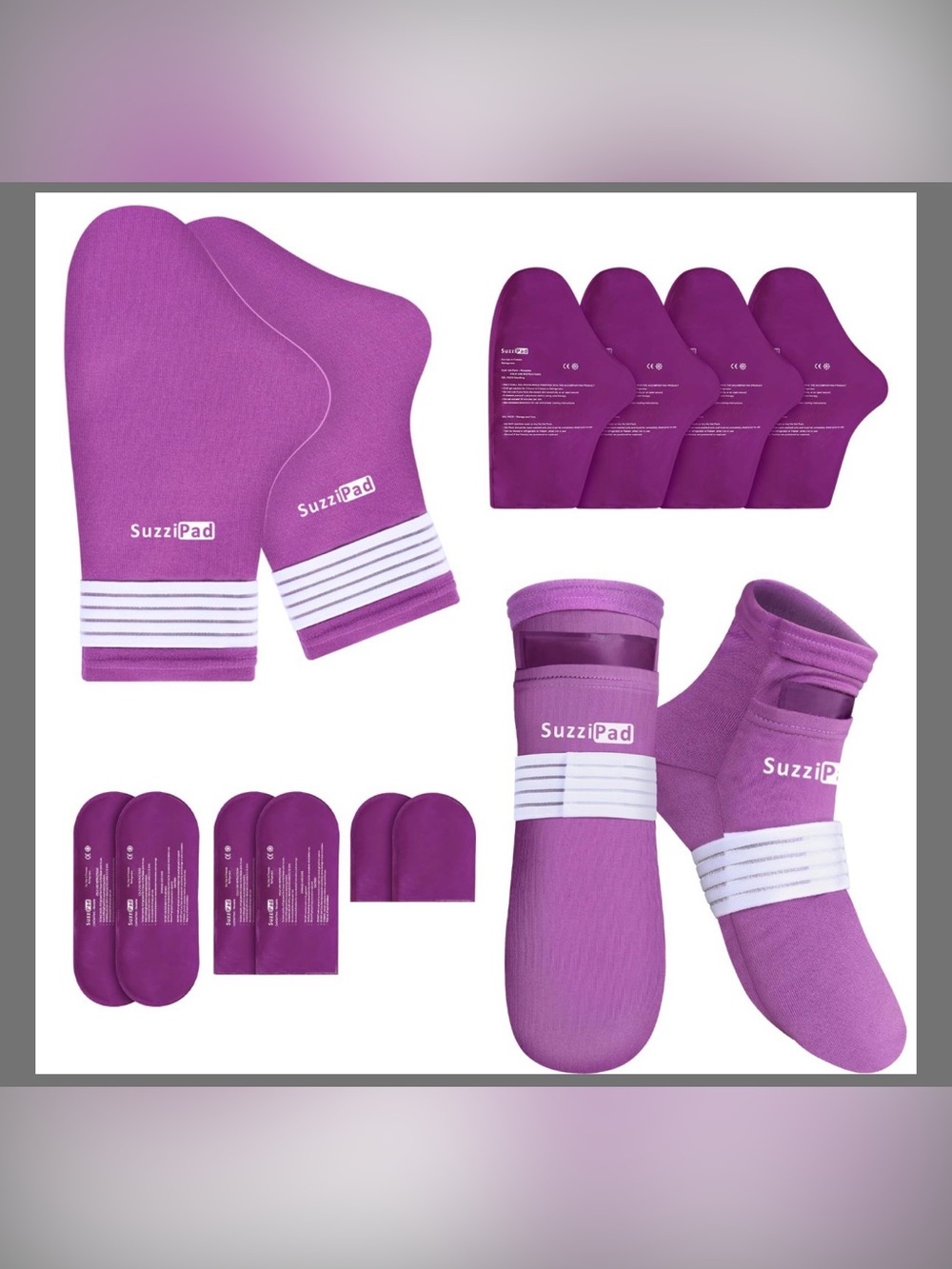 Purple Foot & Ankle Support Socks - Men